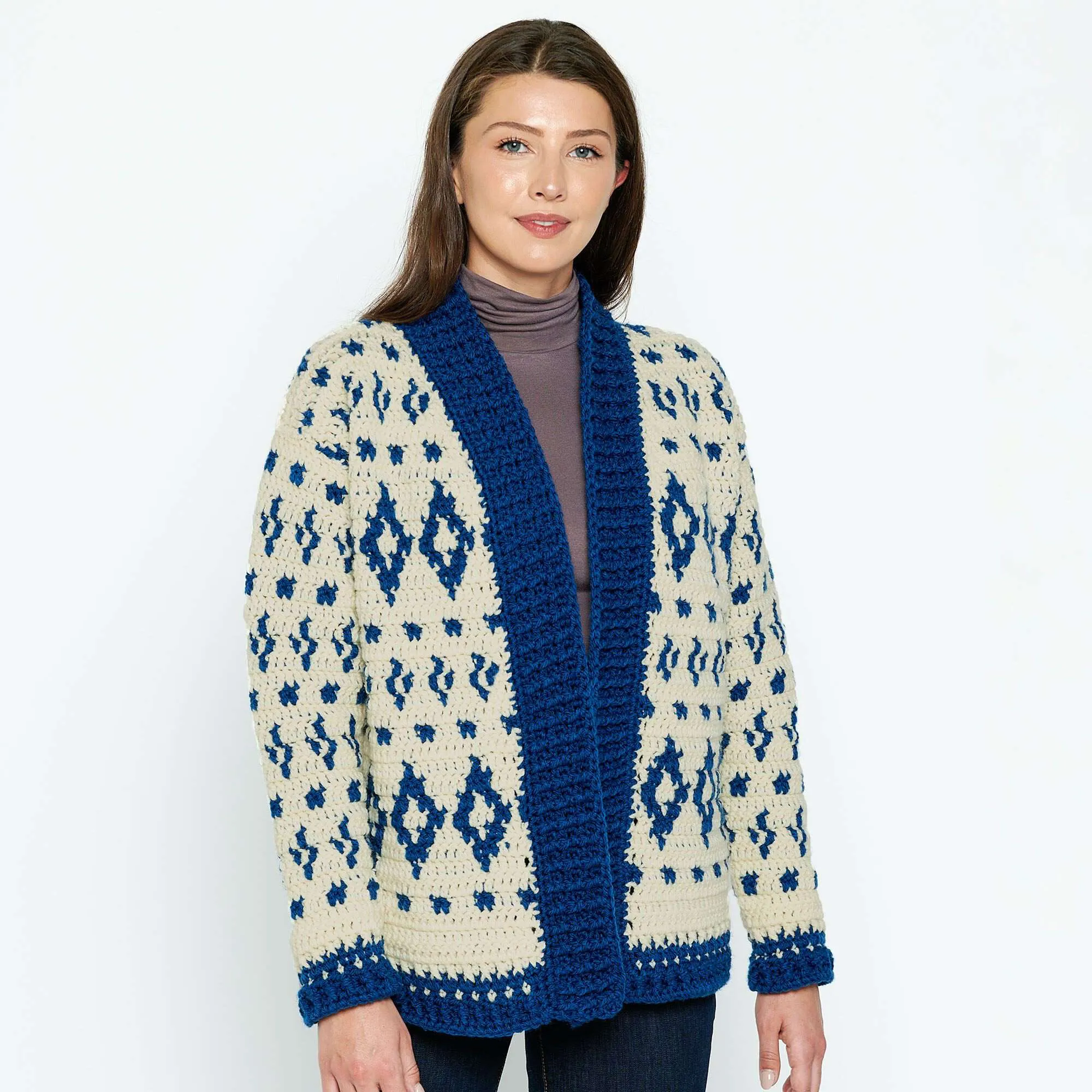 Patons Crochet Fair Isle Cardigan