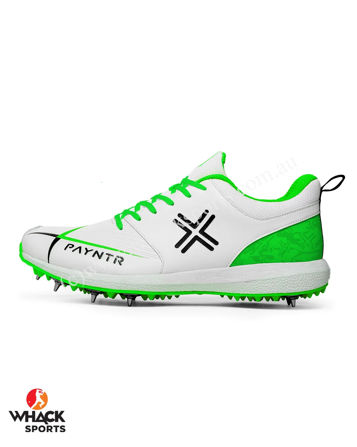 Payntr V Cricket Shoes - Steel Spikes - Green