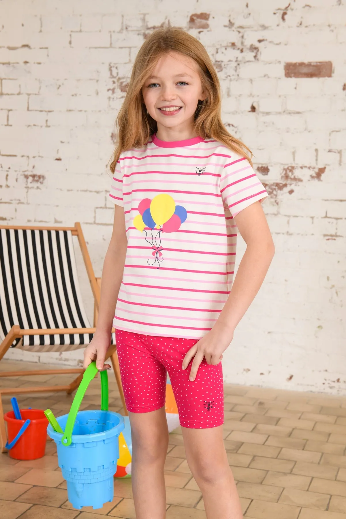 Polly Shorts - Bright Pink Dot