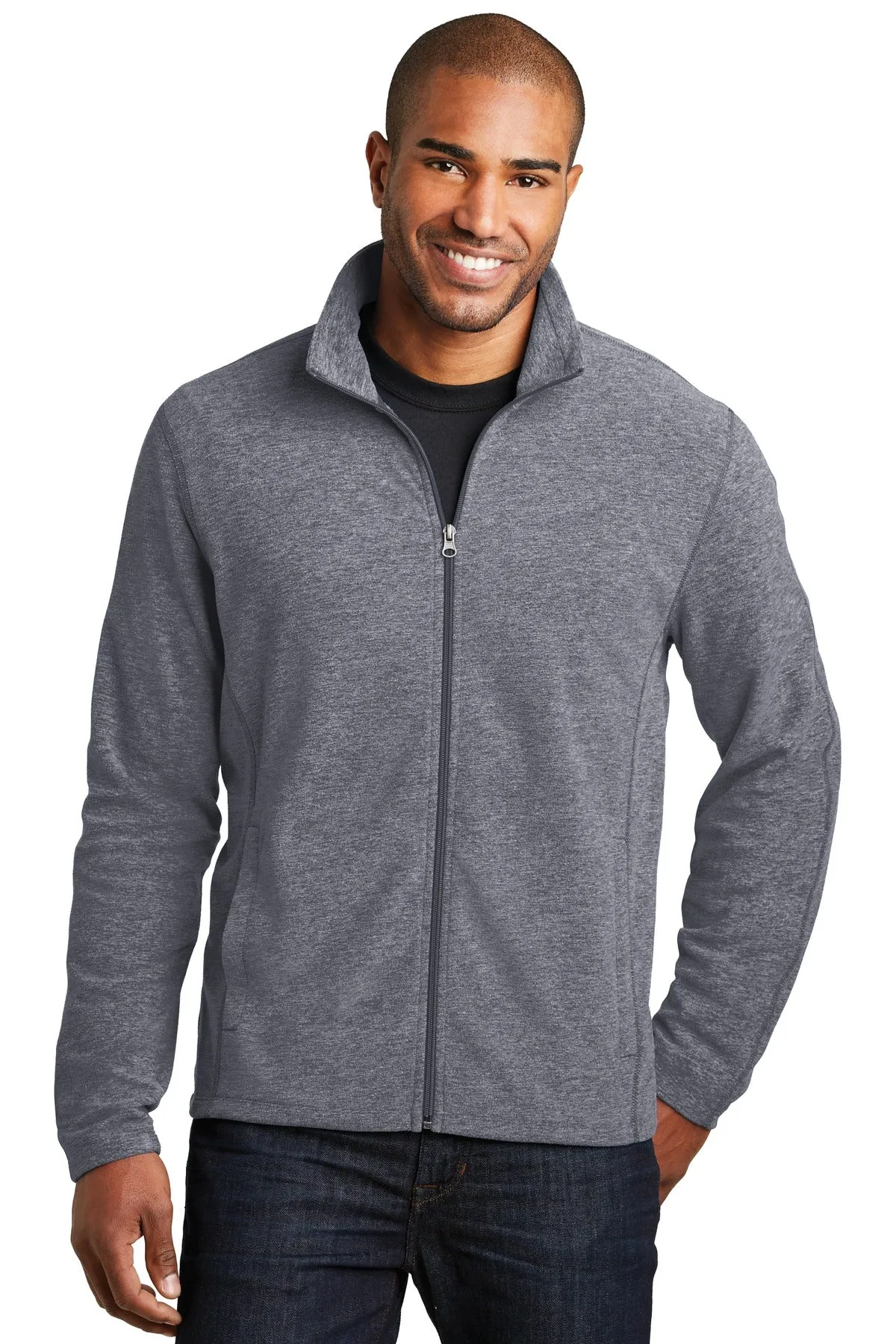 Port Authority® Heather Microfleece Full-Zip Jacket. F235