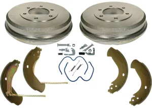 Rear Brake Drums Shoes Springs Hardware For 2006-2007 Isuzu I280 I290 I350 I370