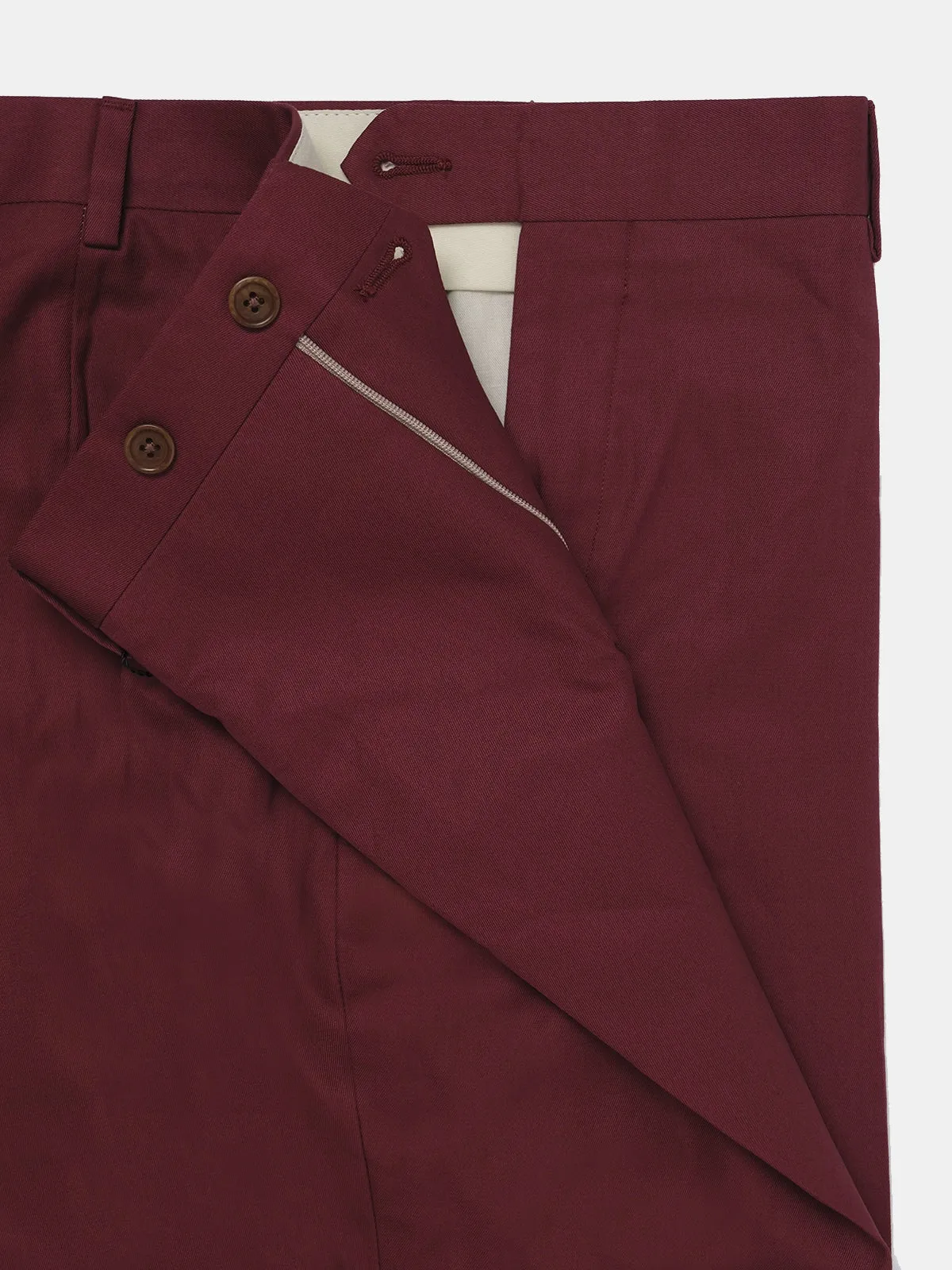 Red Brushed Cotton Trouser