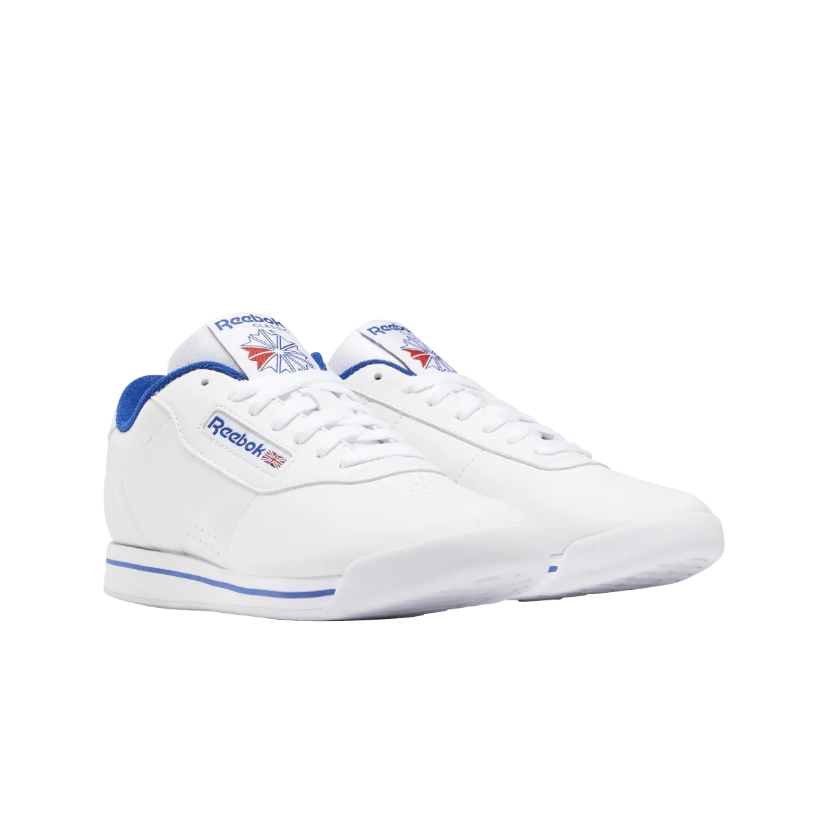 REEBOK FV5294 PRINCESS WMN'S (Medium) White/White/Collegiate Royal Synthetic/Leather Lifestyle Shoes