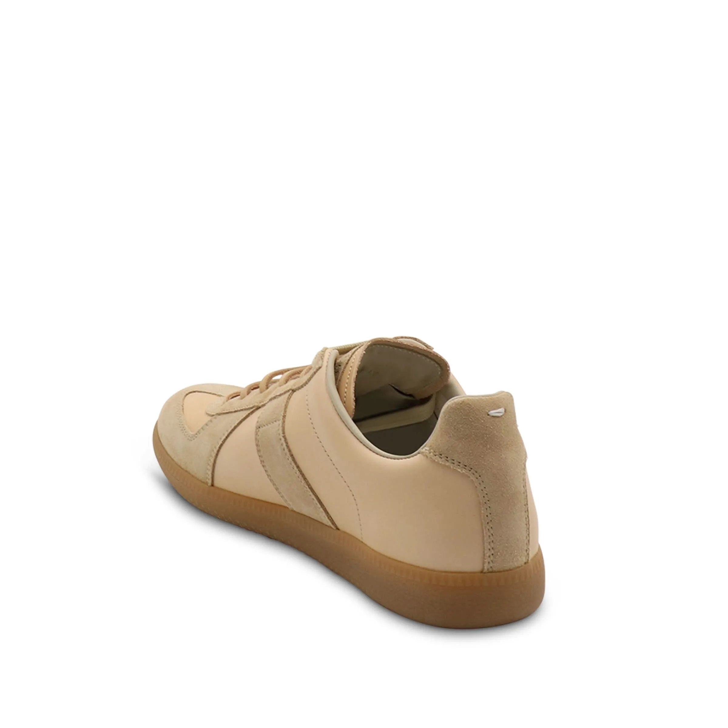 Replica Leather Sneakers in Beige