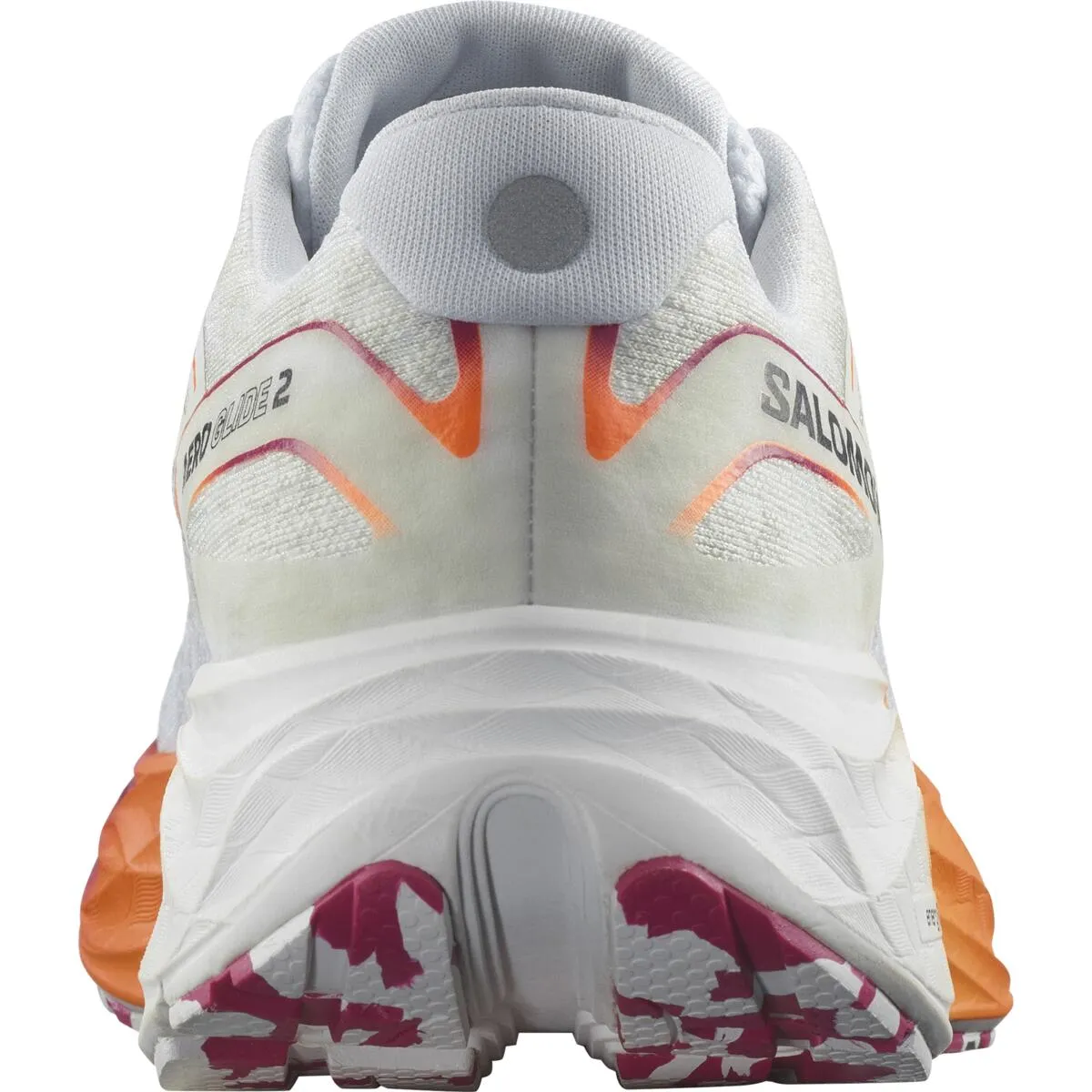 Salomon Men's Aero Glide 2 Running Shoes White / Dragon Fire / Vivacious