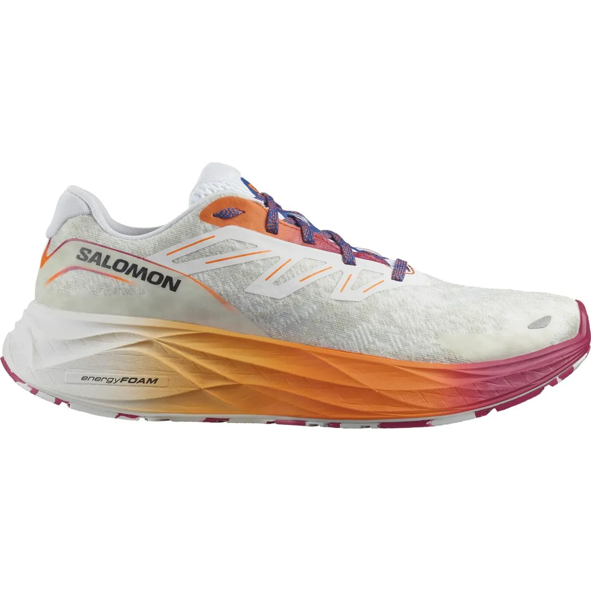 Salomon Men's Aero Glide 2 Running Shoes White / Dragon Fire / Vivacious