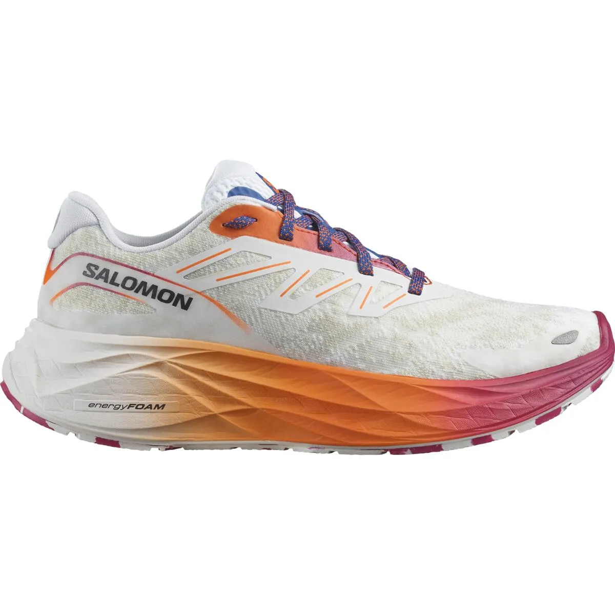 Salomon Women's Aero Glide 2 Running Shoes White / Dragon Fire / Vivacious