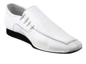 Sancho -- Unisex Side Tie Salsa Oxford -- White