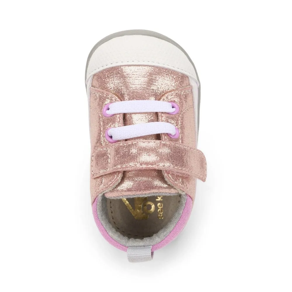 See Kai Run Stevie II First Walker Sneakers - Rose Shimmer