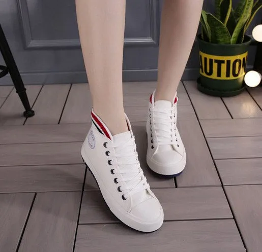 SH364 - Korean High top Canvas Shoes