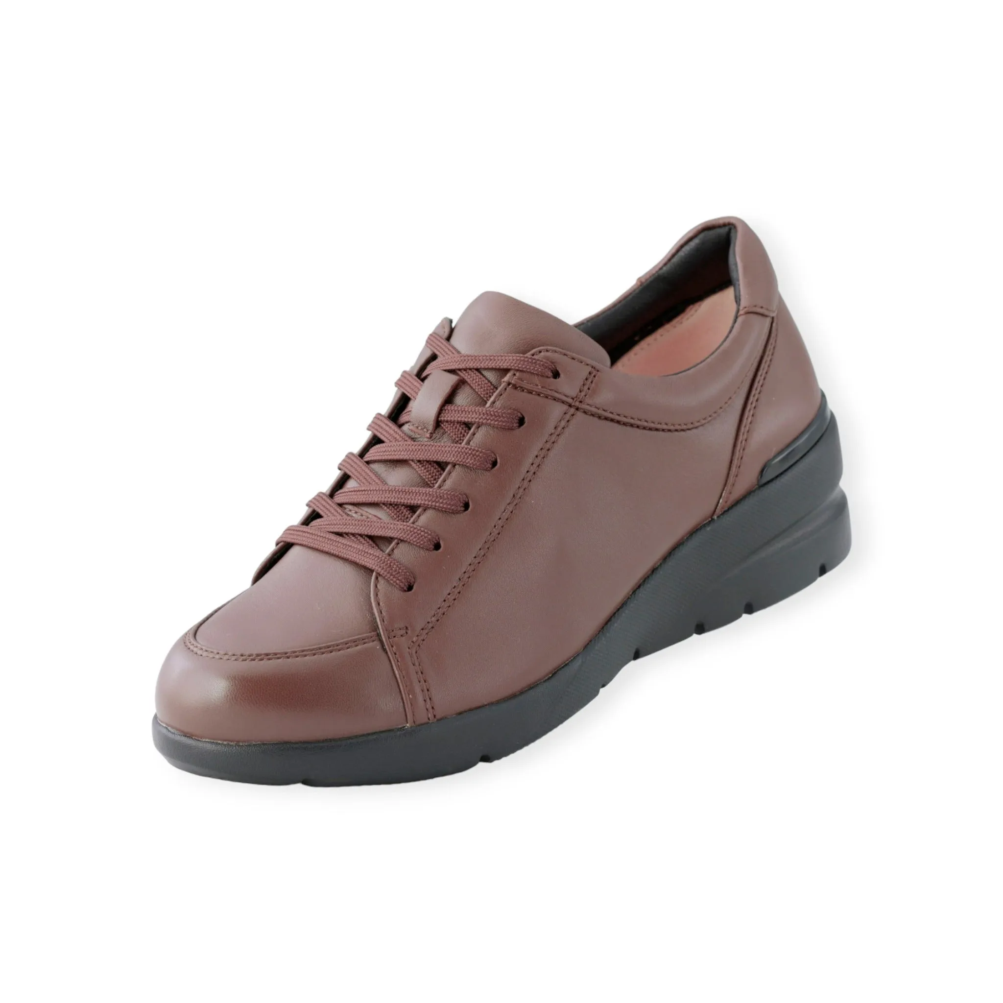 Sheepskin lace-up sneakers with zipper #FJ033