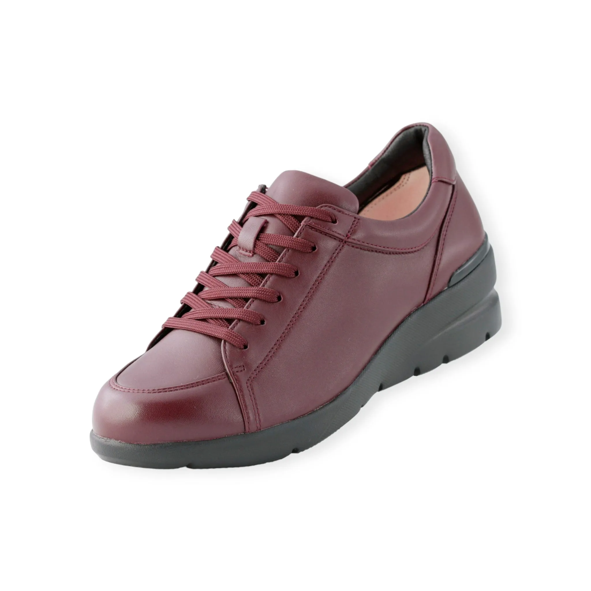 Sheepskin lace-up sneakers with zipper #FJ033