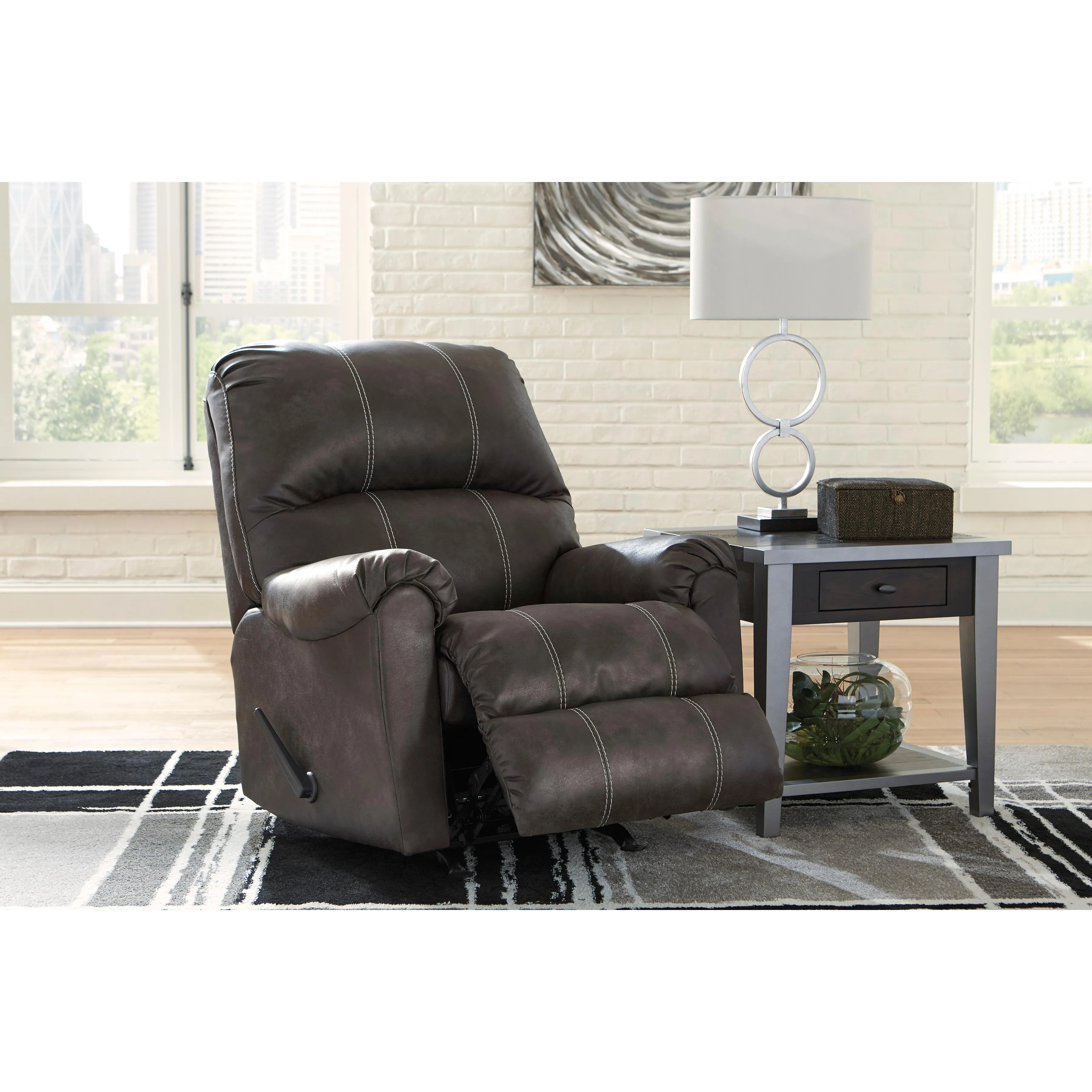 Signature Design by Ashley Kincord Rocker Leather Look Recliner 1310425