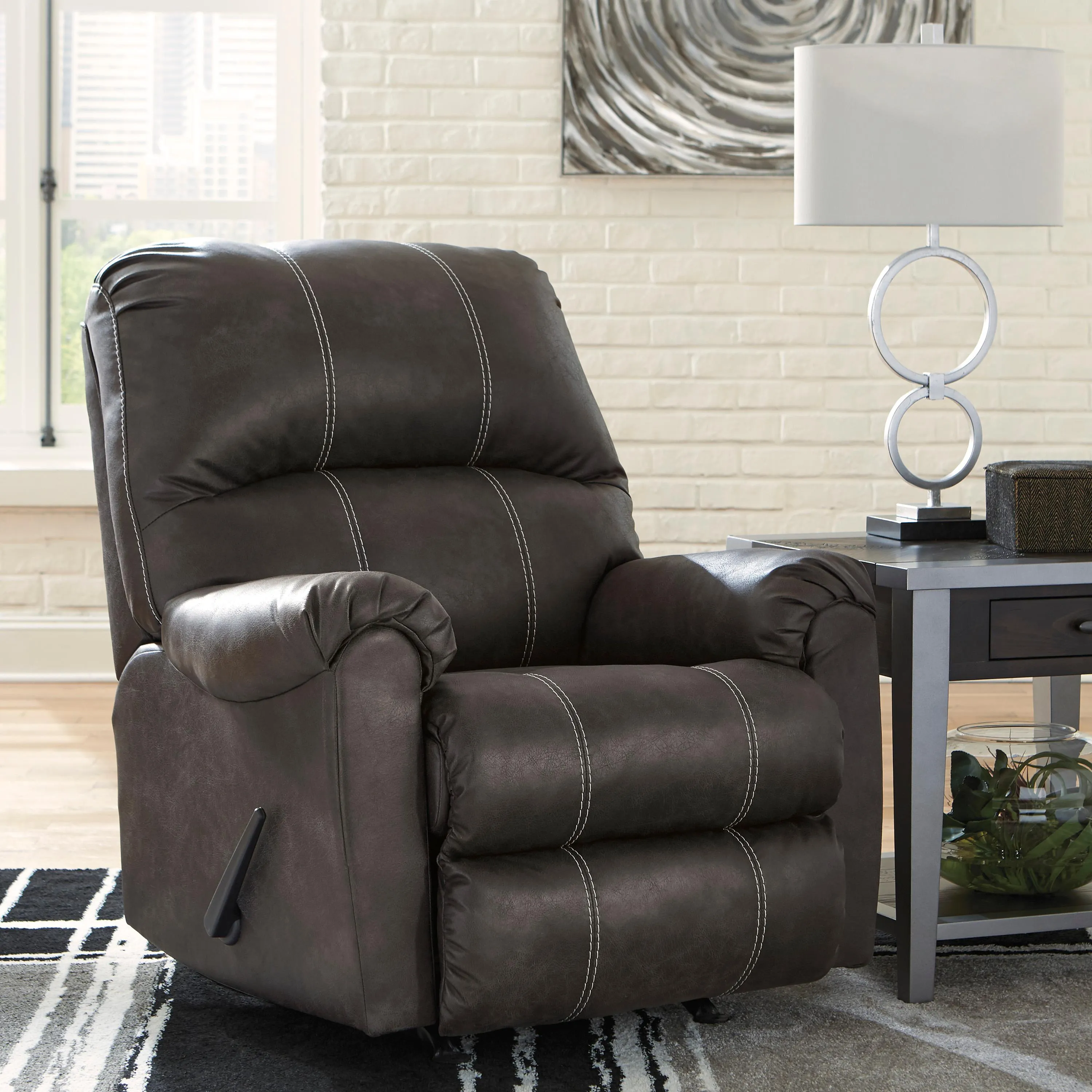 Signature Design by Ashley Kincord Rocker Leather Look Recliner 1310425