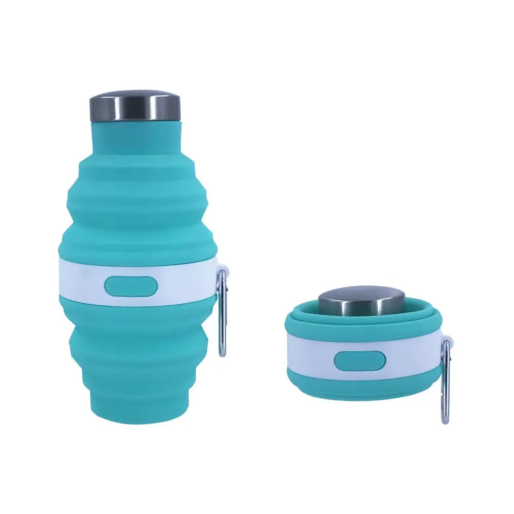 Silicone Folding Water Bottle 475ml Outdoor Sports Telescopic Portable Water Bottle New Gift Travel Cup