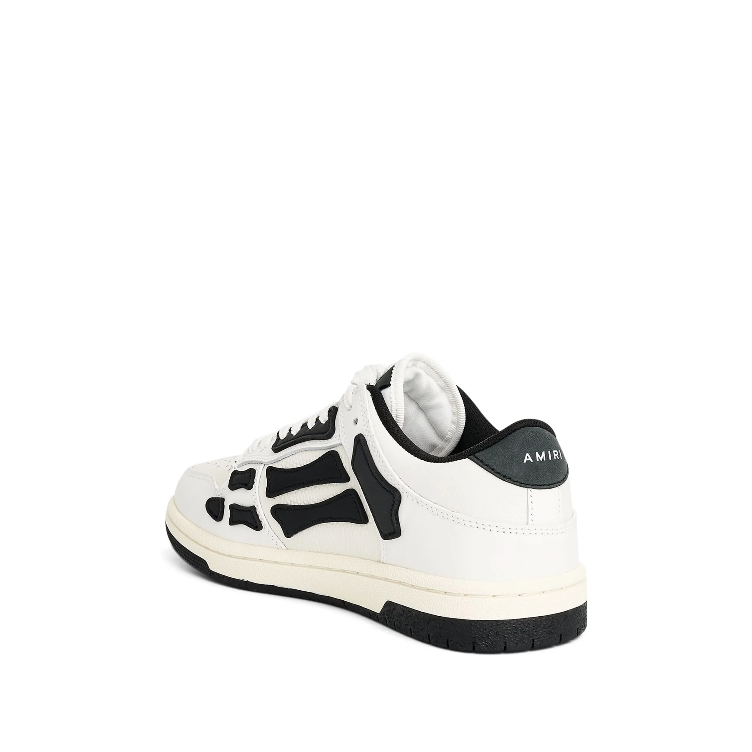 Skeleton Sneaker in White/Black