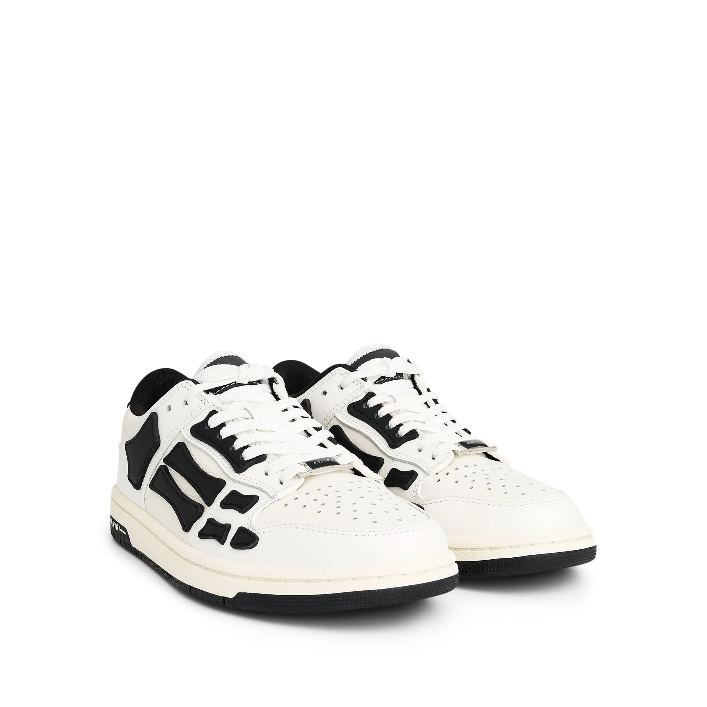 Skeleton Sneaker in White/Black