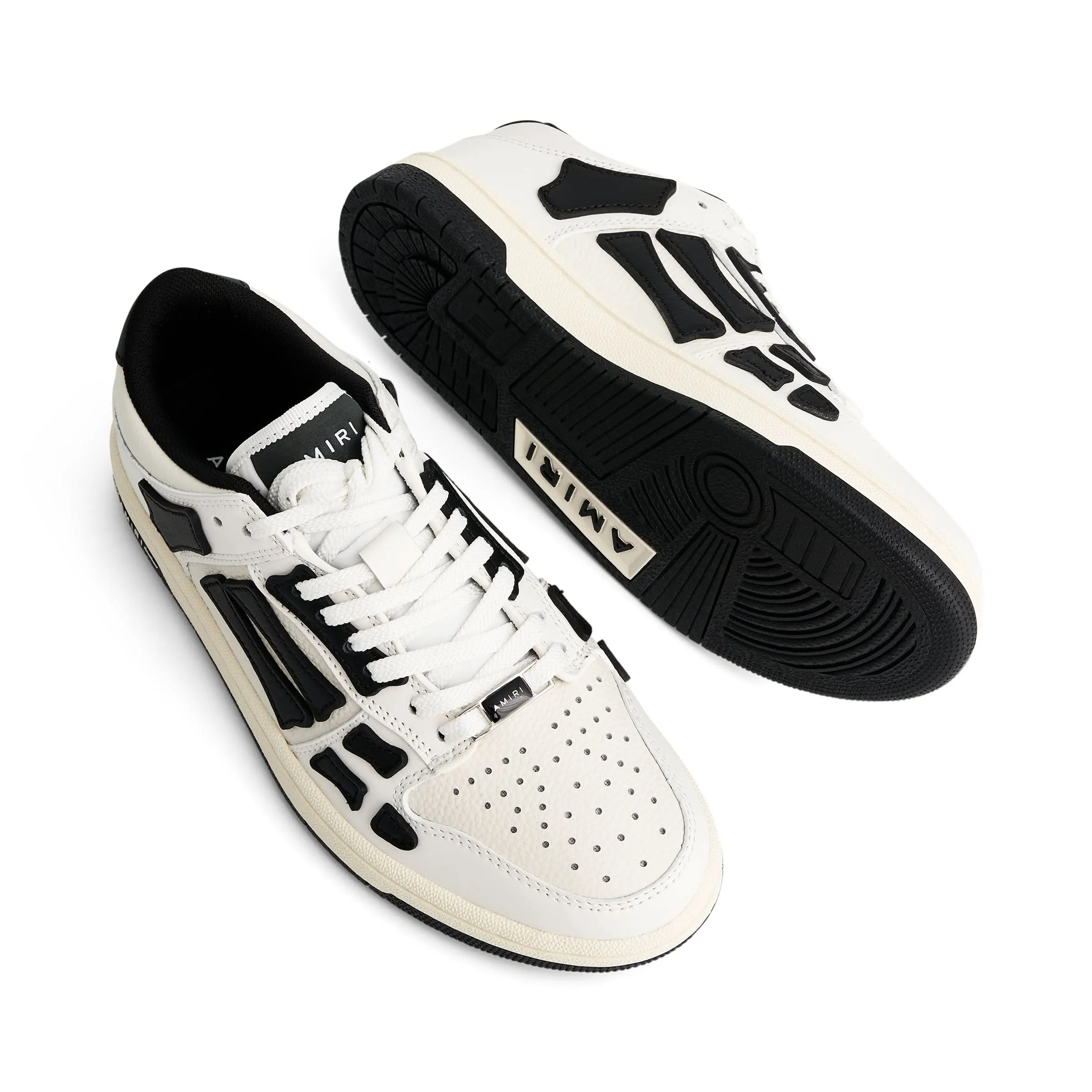 Skeleton Sneaker in White/Black