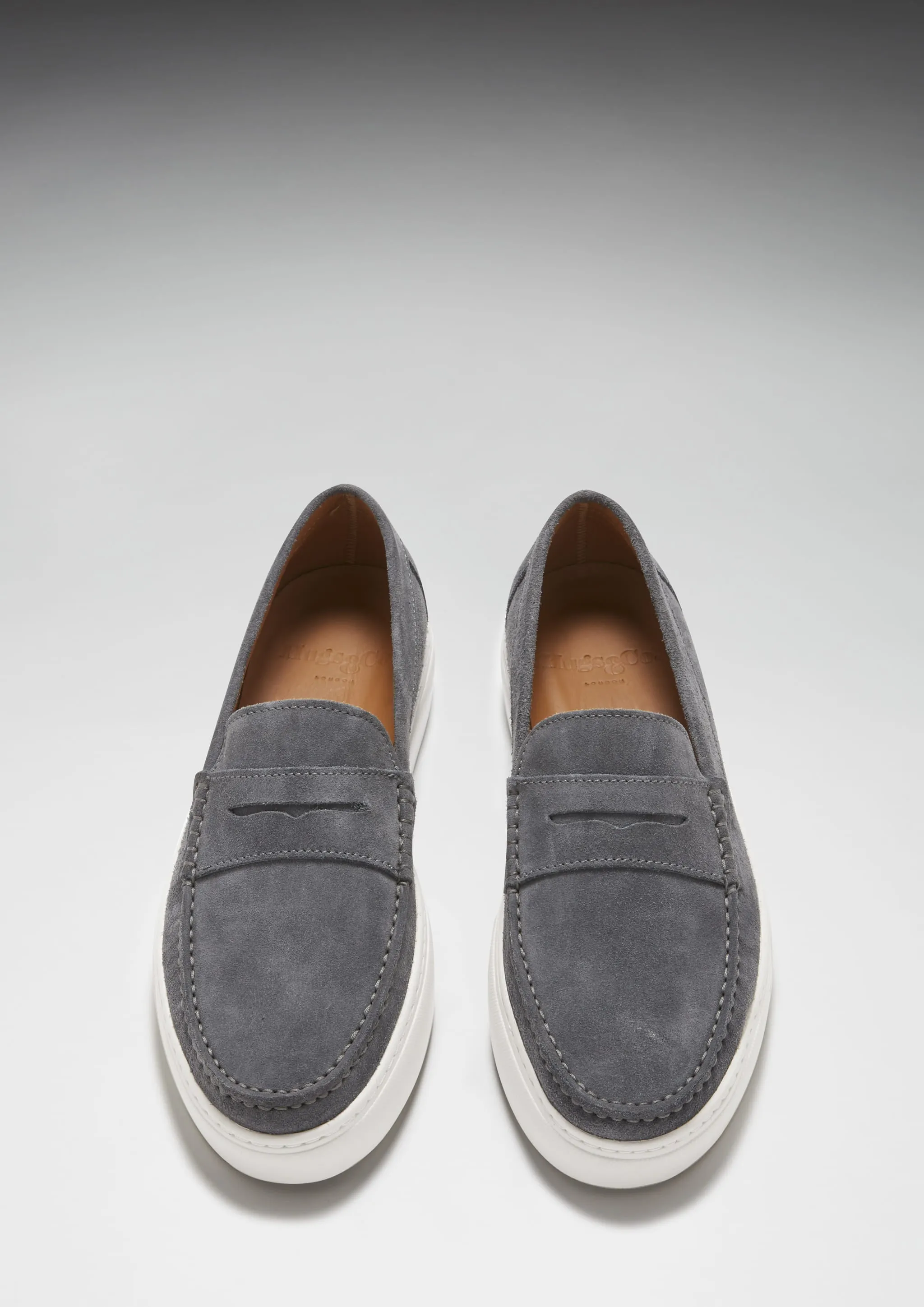 Slip-on Sneaker Loafers, slate grey suede