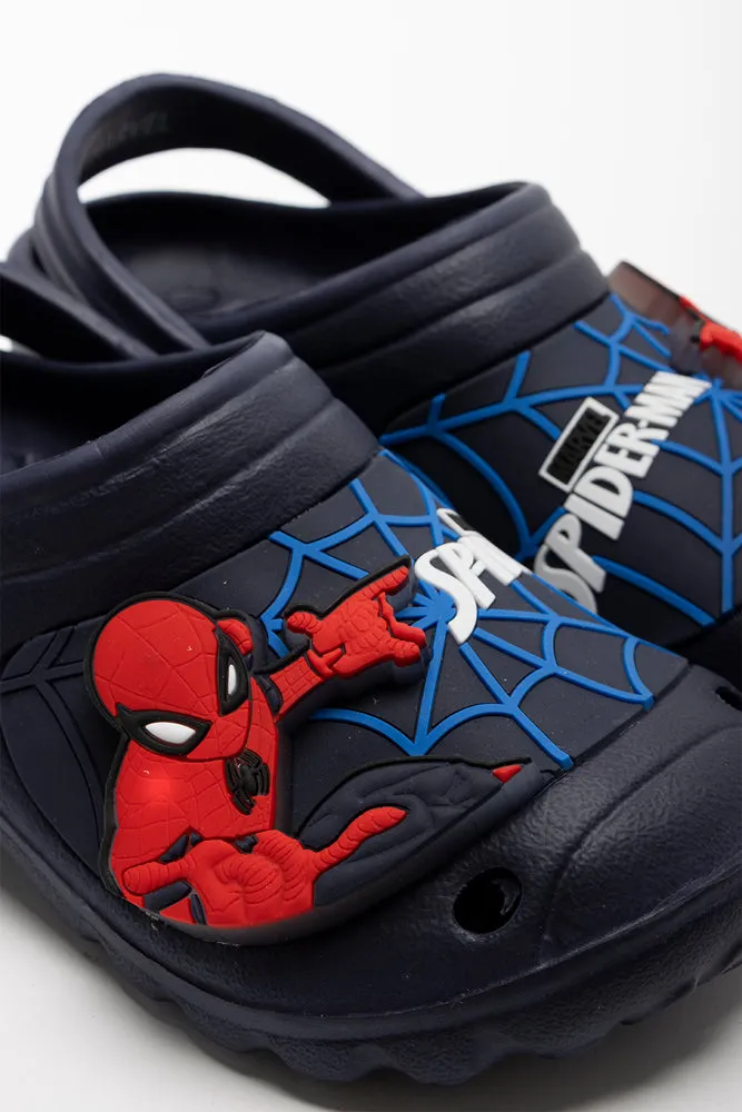 Spider-Man Light Up Clog Navy