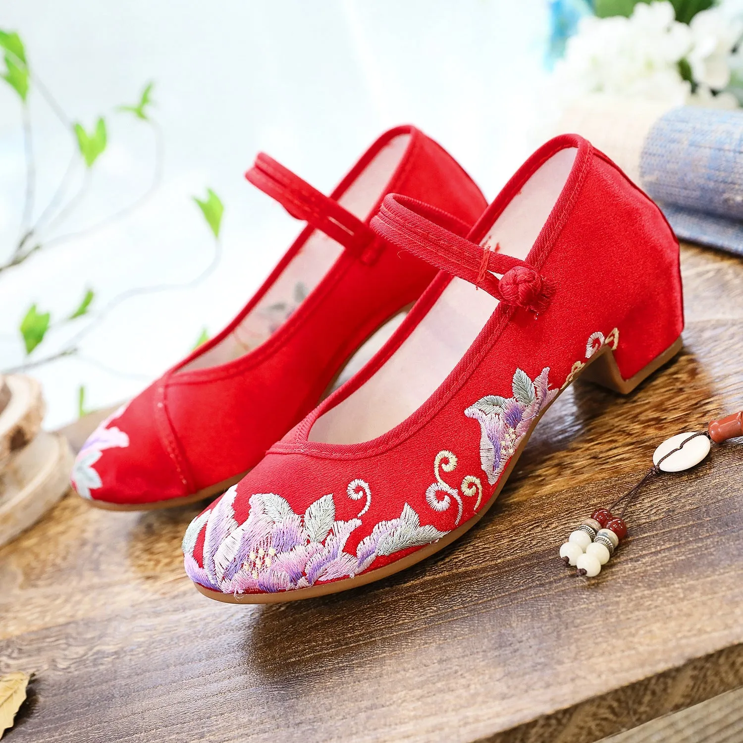 Square With Cheongsam For Han Chinese Clothing Heels