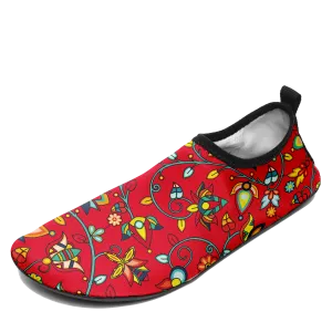 Thorny Path Red Kid's Sockamoccs Slip On Shoes