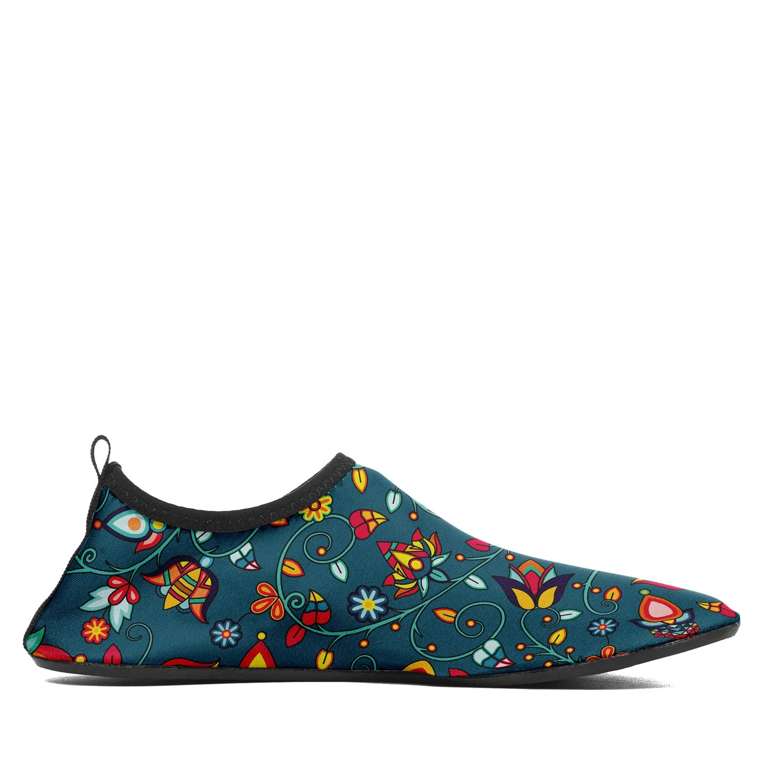 Thorny Path Teal Kid's Sockamoccs Slip On Shoes