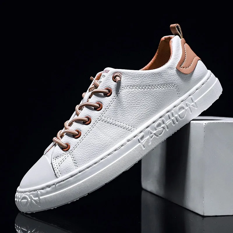 Toleet 2023 Men's Casual Shoes Lightweight Breathable Men Shoes Flat Lace-Up Men Sneakers White Business Travel Unisex