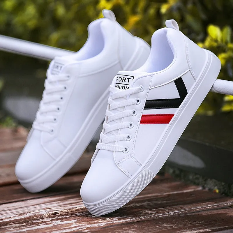 Toleet 2023 Men's Casual Shoes Lightweight Breathable Men Shoes Flat Lace-Up Men Sneakers White Business Travel Unisex