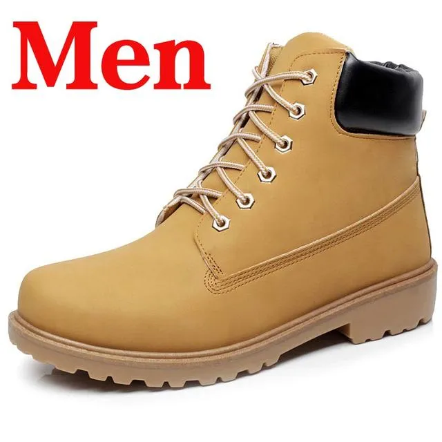 Winter Men Boots PU Outdoor Snow Ankle Boots