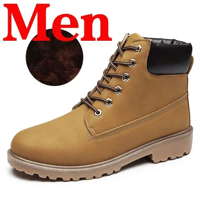 Winter Men Boots PU Outdoor Snow Ankle Boots