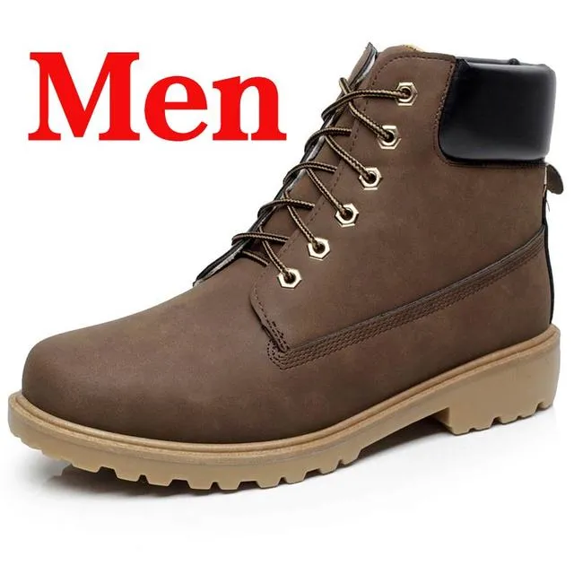 Winter Men Boots PU Outdoor Snow Ankle Boots