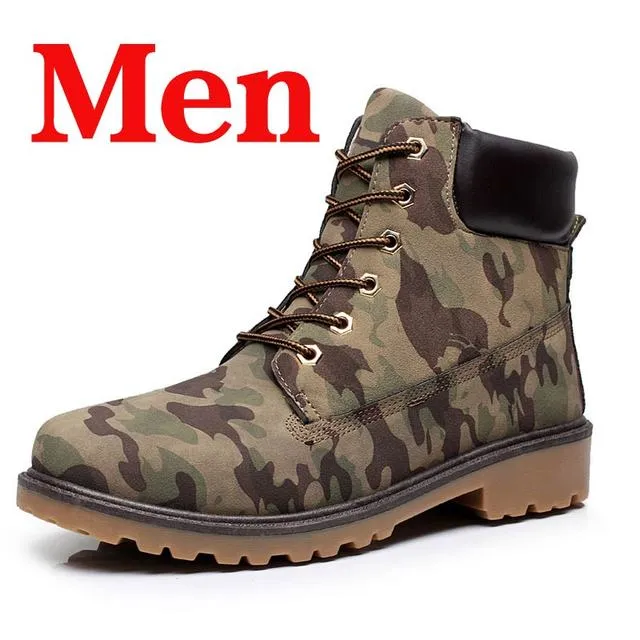 Winter Men Boots PU Outdoor Snow Ankle Boots