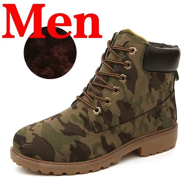 Winter Men Boots PU Outdoor Snow Ankle Boots