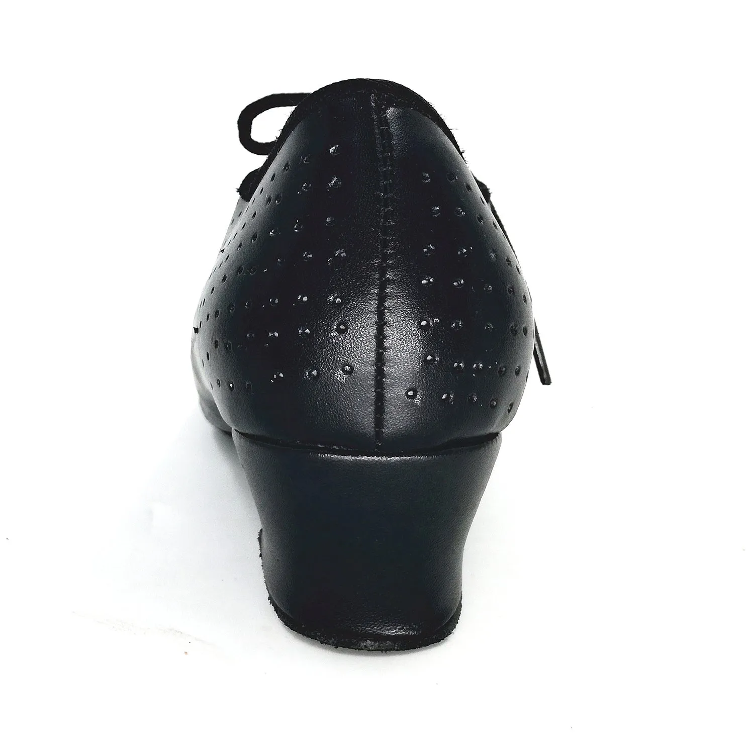 Women Ballroom Dancing Shoes Ladies Tango Latin Practice Dance Shoe Suede Sole Lace-up Closed-toe Split-sole Black