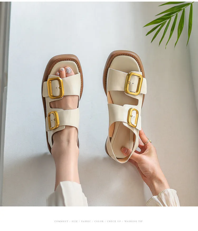 Women Fashion Leather Outdoor Casual Sandals