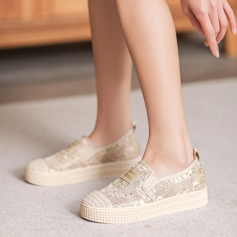 Women Minimalist Breathable Mesh Flat Casual Shoes