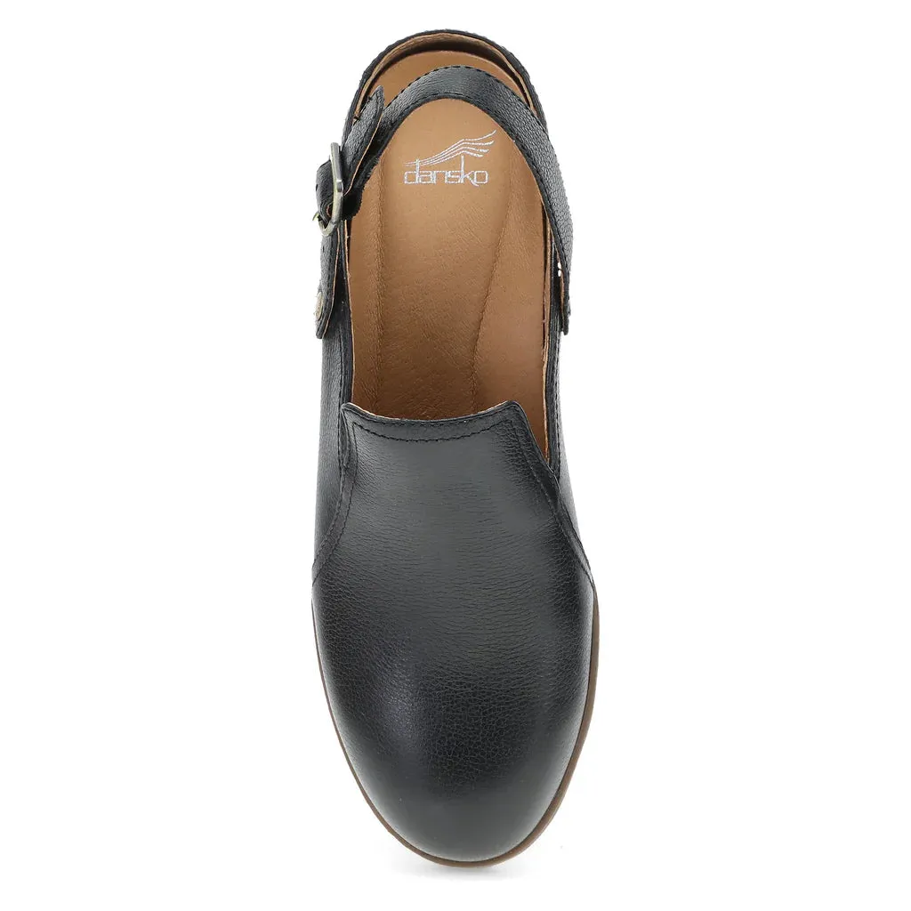 Women's Dansko Sheridan Mule Color: Black Waterproof Milled