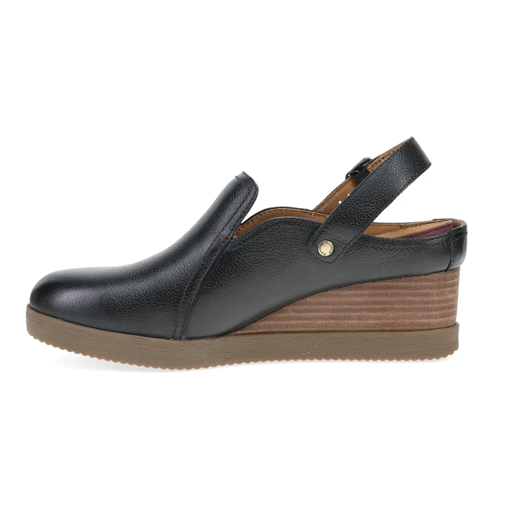 Women's Dansko Sheridan Mule Color: Black Waterproof Milled