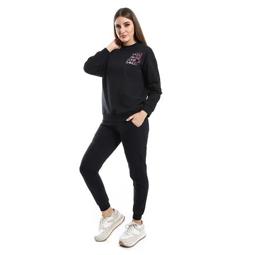 Women's Winter Pajama Set - Black