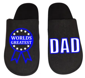 Worlds Greatest Dad Men's Slippers / House Shoes slides gift