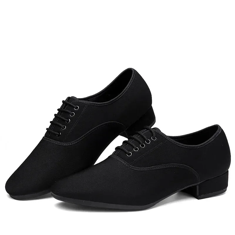 XIHAHA Ballroom Latin Dance Shoes Men's Jazz Shoes Sneakers for Men Low Heel Professional or Practice Dancing Shoes Oxford Cloth